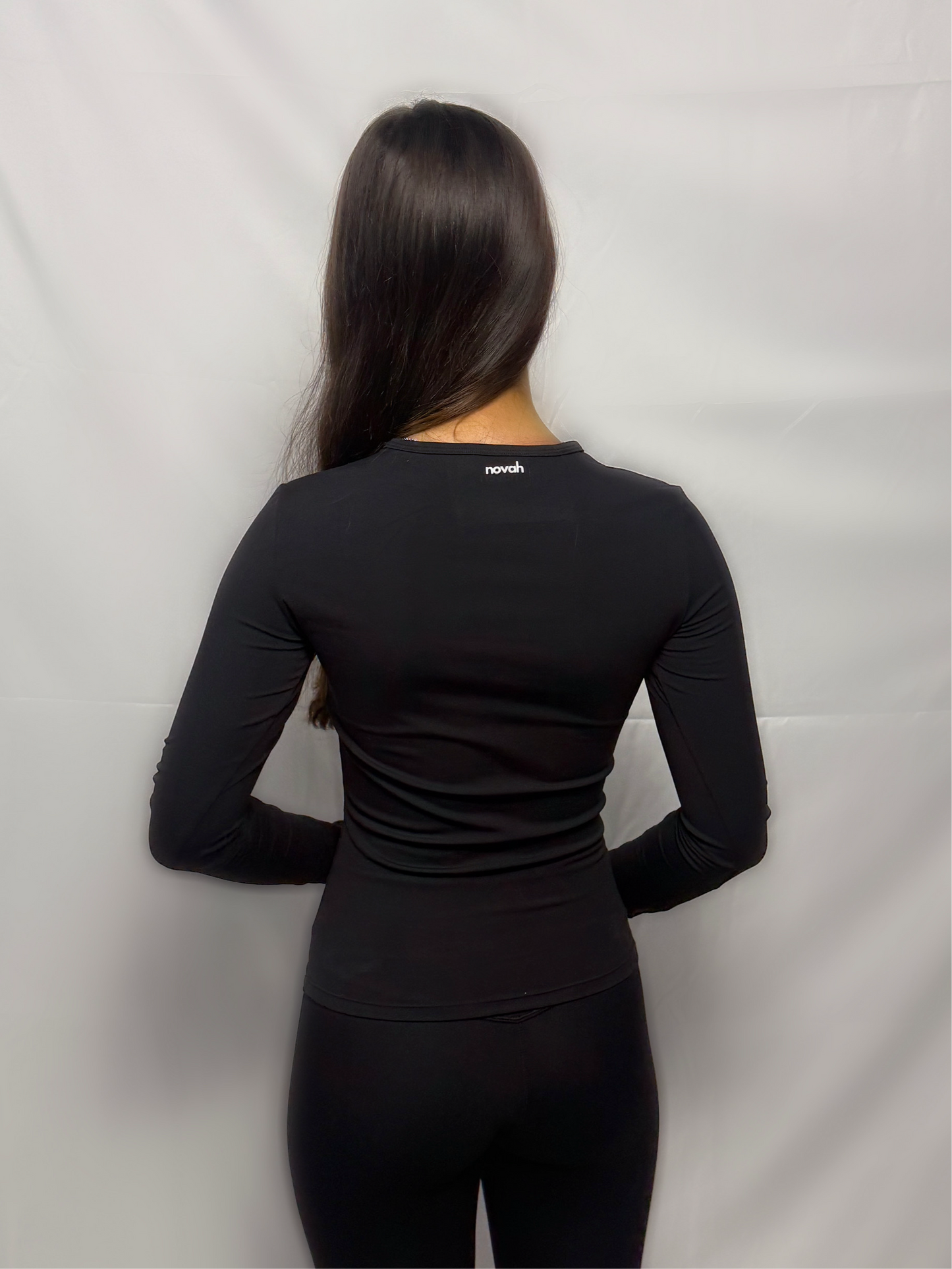 ‘BLACK’ long sleeve top