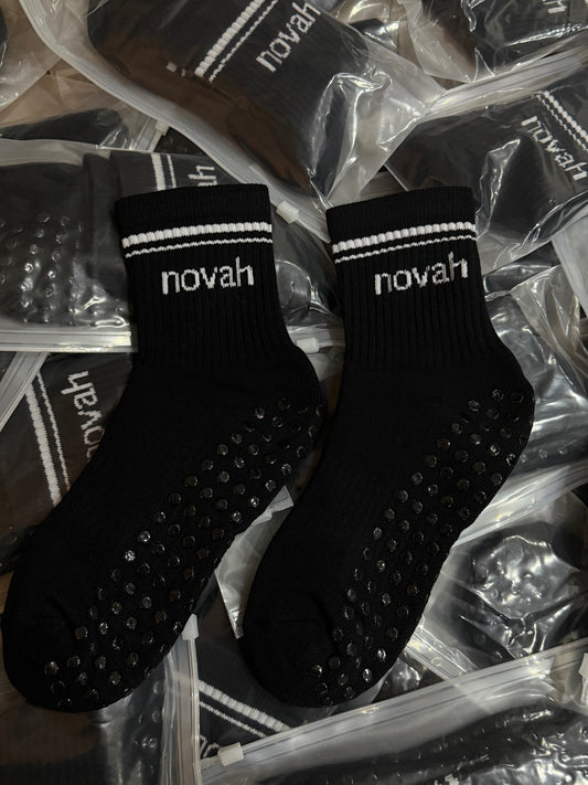 Black Novah Pilates Socks